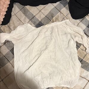 Chic Off-Shoulder Cream Blouse